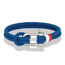 MKENDN Men's Nautical Bracelet Double Strand Rope & Stainless Steel Anchor Gift