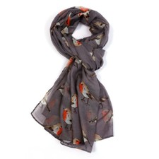 Grey Robin Scarf Robins Ladies