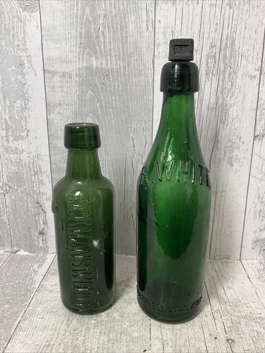 Vintage green glass lemonade - vintage,
