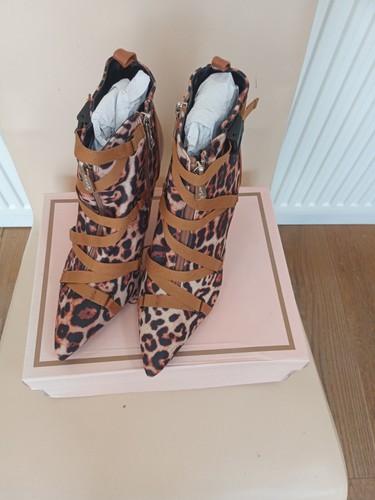 Faux leather contrast heeled - faux,