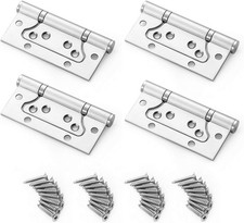 Flush Door Hinges 4 Pieces Heavy Duty Stainless Steel Small Flush Hinge 4'' x3''