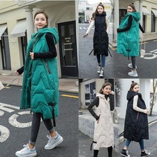 WOMENS LADIES LONG LINE HOODED