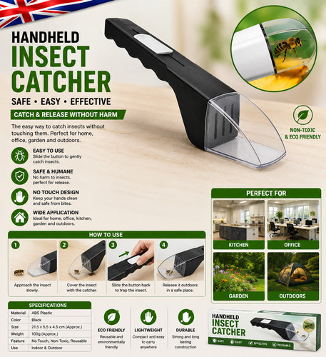 Handheld insect catcher spider - catcher,