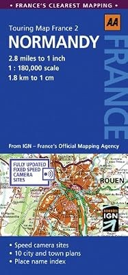 Road map normandy touring - map, (aa