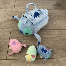 Disney Tsum Tsum Stitch Bag Plush Soft Toys Doll Scrump, Angel & Stitch Only