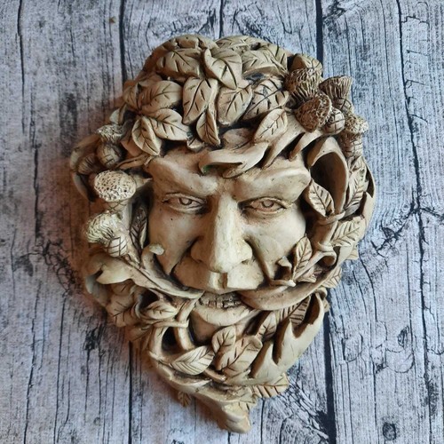 Cast stone green man - stone,