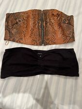2 x ladies bandeau/boob Tube tops size L