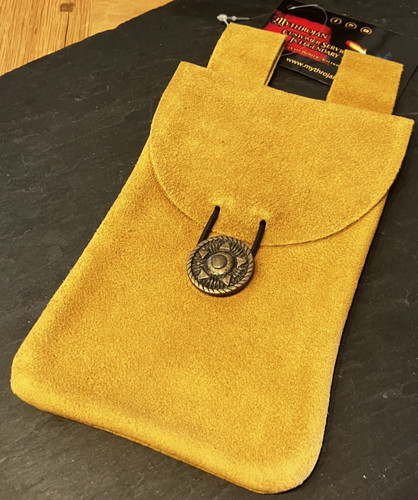 Genuine suede belt bag pouch - genuine,