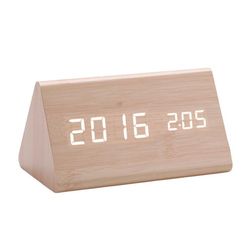 Wooden digital alarm - wooden,