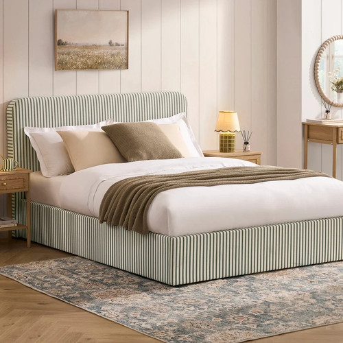 Dusk ascot sage stripe linen - dusk,