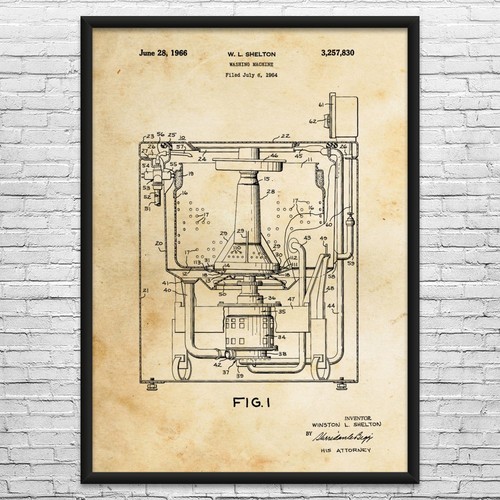 Washing machine patent wall - machine,