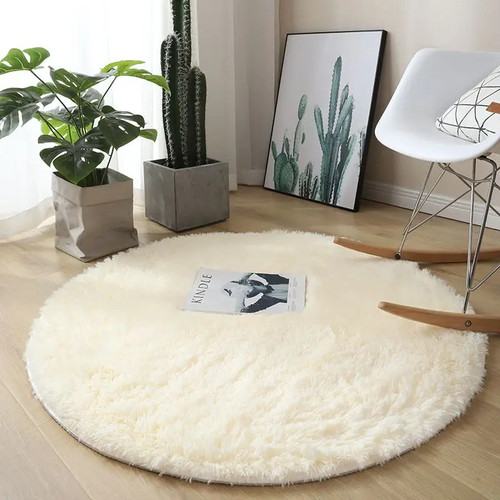 Plush round carpet - round,