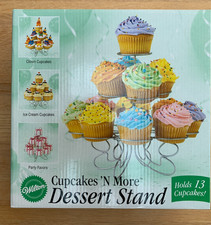 Wiltons Cupcake Dessert Stand Holder 13 Cup Cakes N More Metal Spiral Display