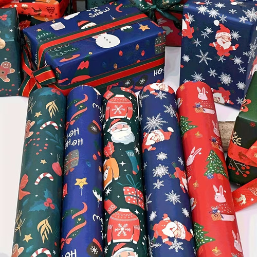 2pcs christmas wrapping paper - christmas,