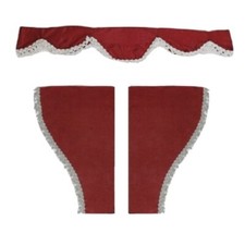 Set 3x Bordeaux Curtains Plush