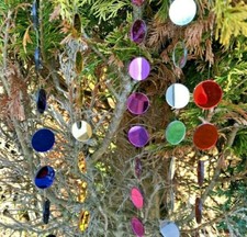 Hanging garden mirrors - hanging, small