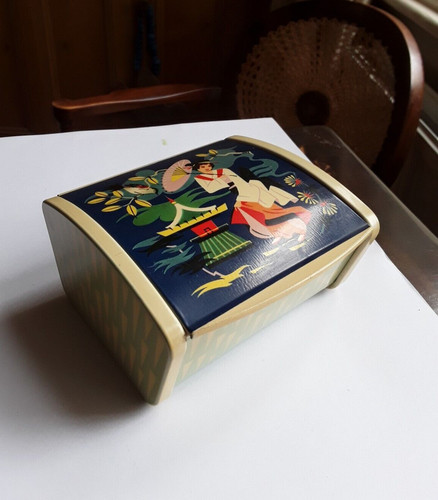 Japanese metal cigarette box - metal,