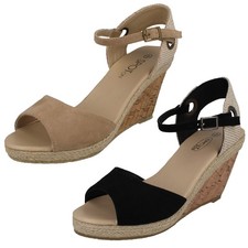 Ladies Spot On Cork Wedge