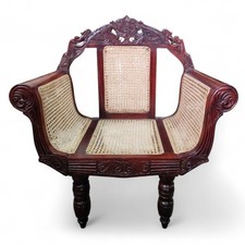 Carved Hardwood Bergere Chair