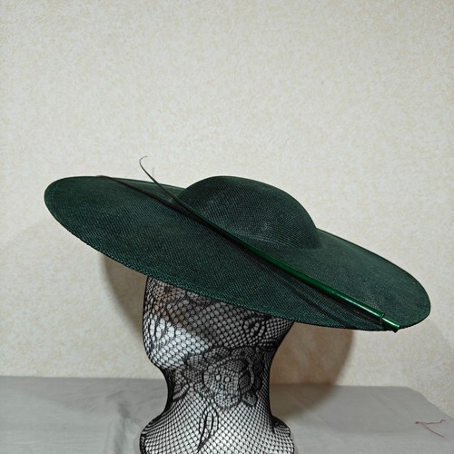 Dark green feather - dark, large