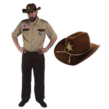 ADULTS SHERIFF COP COSTUME HALLOWEEN FANCY DRESS AMERICAN POLICE OFFICER