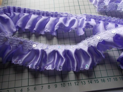 Satin ribbon over pleat - satin,