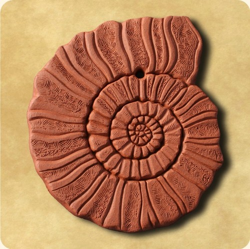 Ammonite decorative terracotta - ammonite,