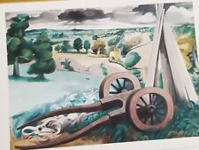 Vintage ART VIEW Postcard Edward Burra Landscape Near RYE 1944 Watercolour 
