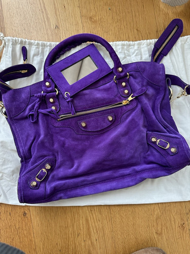 Balenciaga city purple suede - balenciaga,