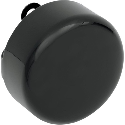 Black round horn cover steel - black,