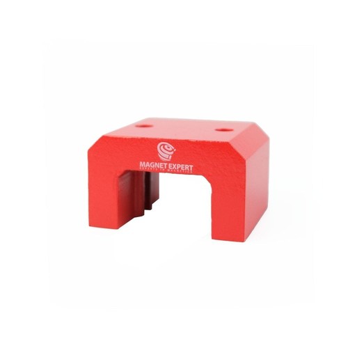 Red alnico horseshoe magnet - red,