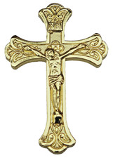 Crucifix pin badge catholic - badge,