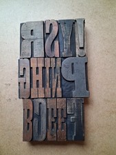 Vintage WOODEN Letterpress