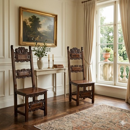 Pair antique baroque - antique, high