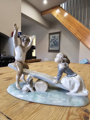Lladro large see - , "see-saw"