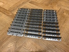 30 steel corner L-brackets, bed fixings, galvanised, 4-hole, slotted hole