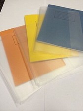 Pack of 10 Quality 9"x7" Plastic Exercise Book Covers - Slip on Jackets