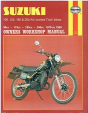 SUZUKI TS100ER TS100 TS125ER TS125 TS185ER TS185 TS250ER 1979-89 WORKSHOP MANUAL