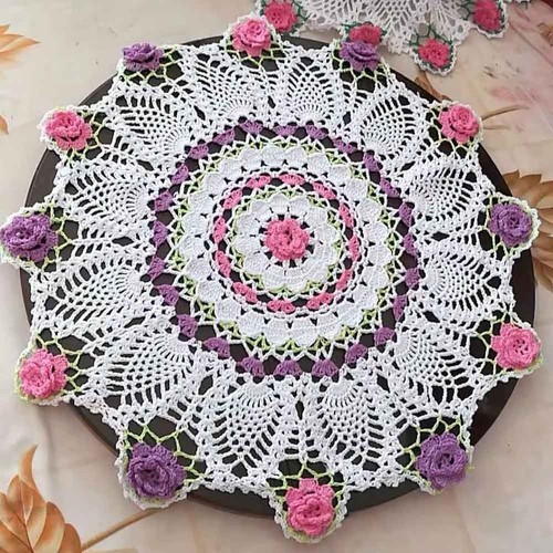 50cm vintage hand crochet - hand, lace