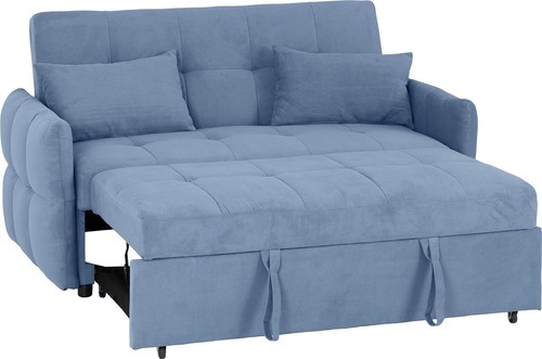 Seater blue sofa bed - bed, pull