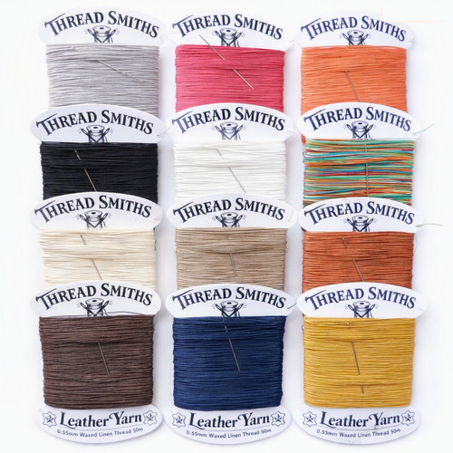 55mm waxed linen flax - 0.55mm,