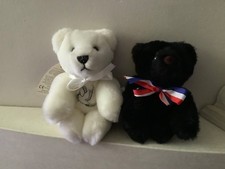 Merrythought Two Teddy Bears Peace & Hope with Tags