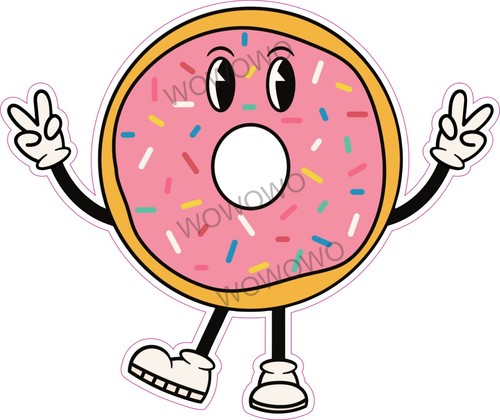 Catering trailer sticker - , donut