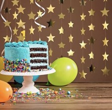 Gold 2D Star Bunting Banner