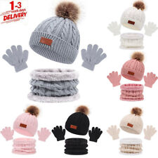 3PCS/set Kids Hat Scarf Gloves