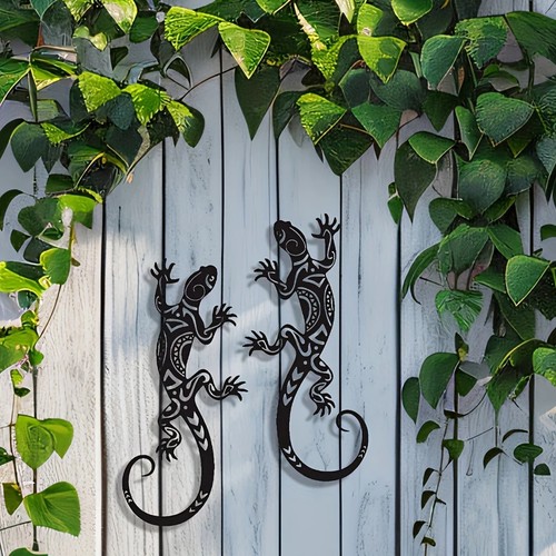 2pc iron gecko - gecko, art
