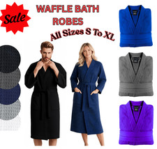 UNISEX WAFFLE BATH ROBE 100%