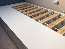 IKEA Nordli Single Bed Frame White With Draws