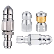 1/4'' Male Pressure Washer Drain Sewer Cleaning Pipe Jetter Rotating Nozzle Tool