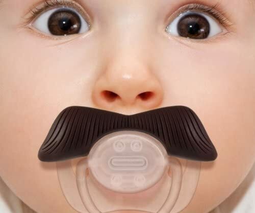 Small brown moustache dummy - small,